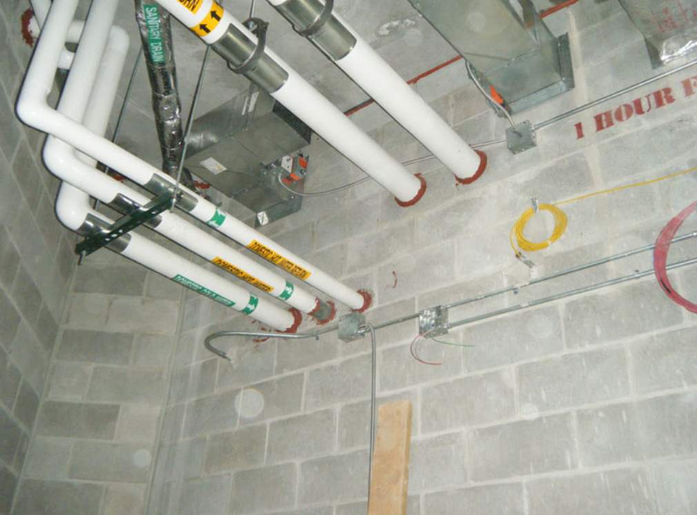Image displaying safe up to code fire caulking project